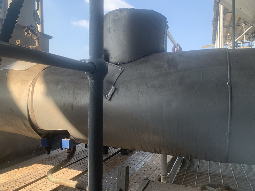 Online leak sealing at 0.75-inch water stagnant discharge line